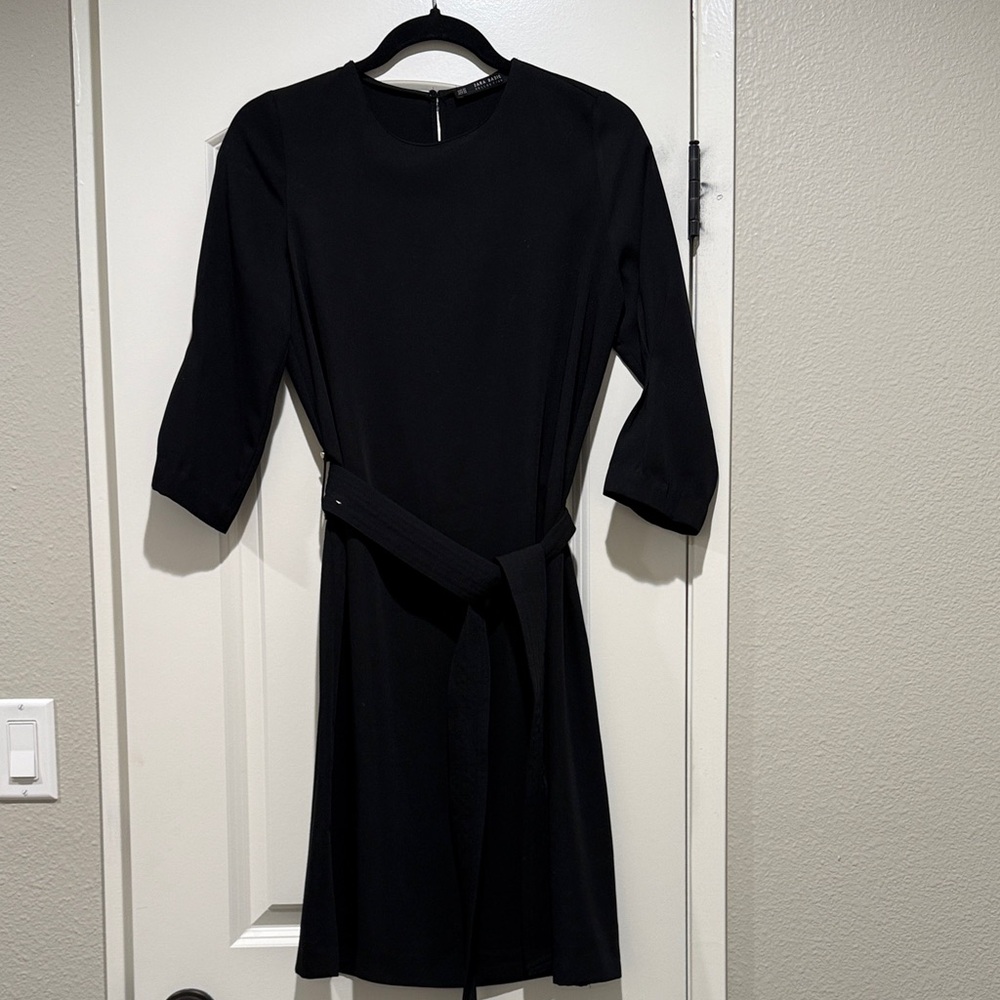 Zara Black Quarter Sleeve Dress